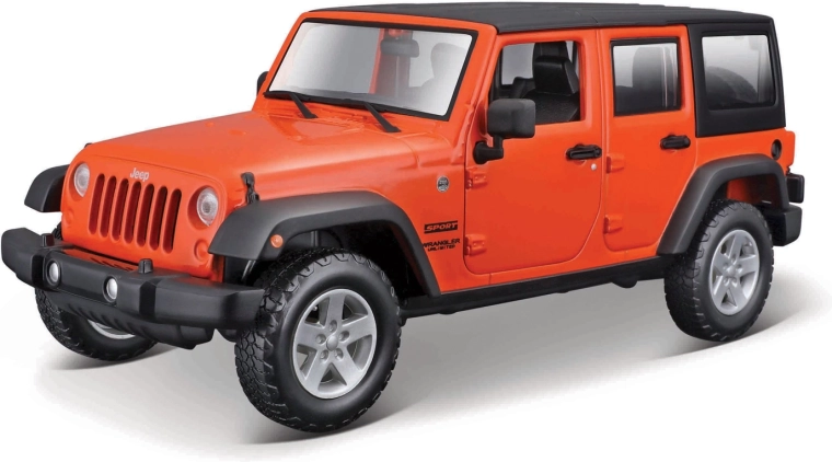 Maisto Jeep Wrangler Unlimited 2015 metal orange 1:24