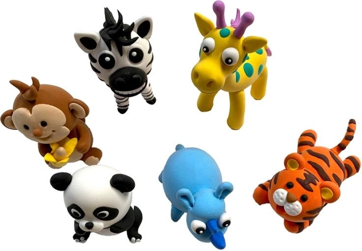MODELO air-dry clay – animals, 15 tubs