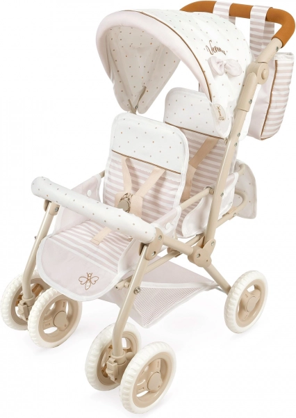 Salokāms leļļu ratiņi dvīņiem Verona 72 cm