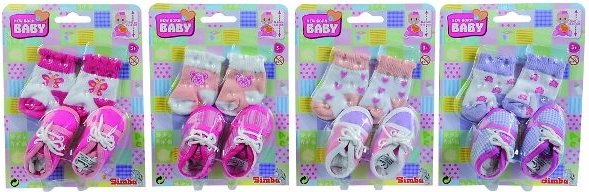 Simba shoes and socks for New Born Baby doll 38–43 cm - 1 piece