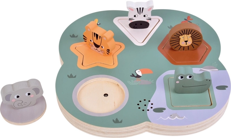 Realistic animal sounds encourage exploration