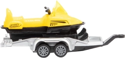 Trailer with a tilting and lockable platform
