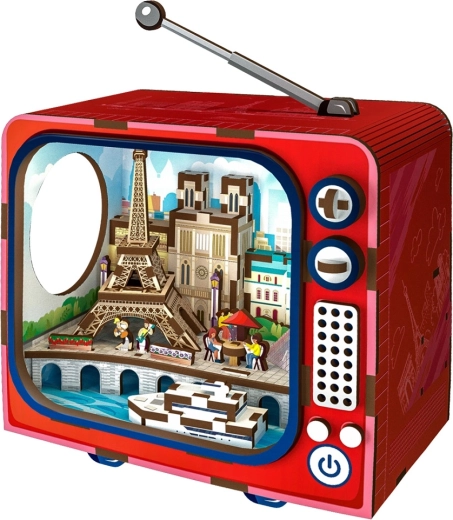 2Kids Toys 3D koka puzle retro TV Parīze