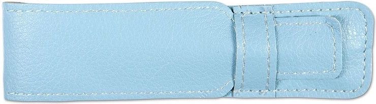 Stylish faux-leather case matching the pen color