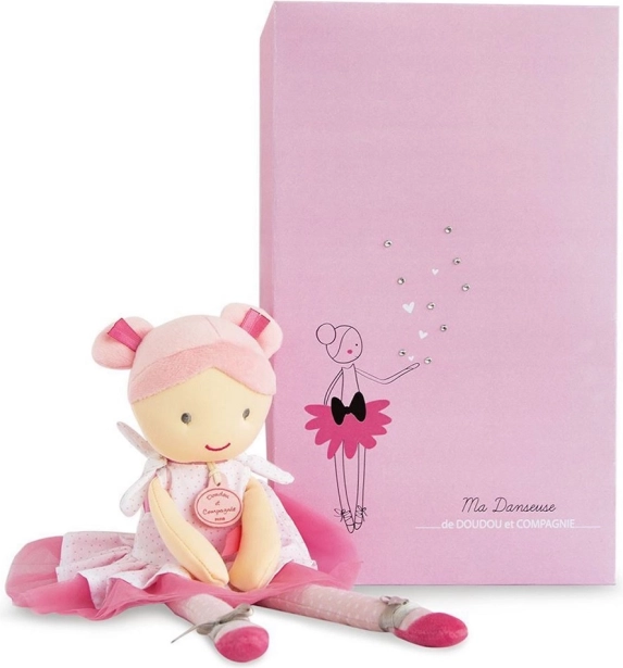 Doudou Jolijou auduma lelle balerīna Lily Rose 36 cm
