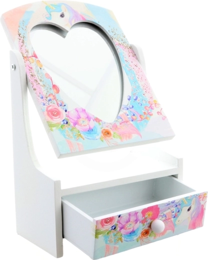 Sirds formas spogulītis mazajām dāmām