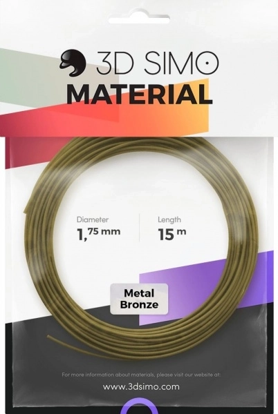 Filament for 3D Pens and 3D Printing with Metallic Effect – Gold, 1.75 mm, 15 m