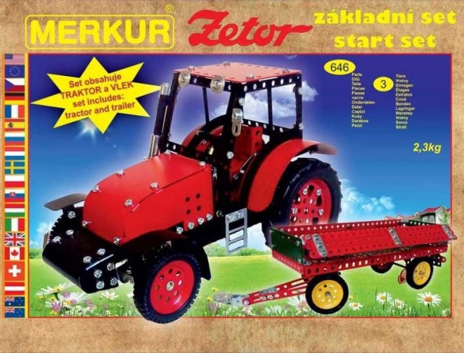 Konstruktors MERKUR traktors ZETOR – pamata komplekts