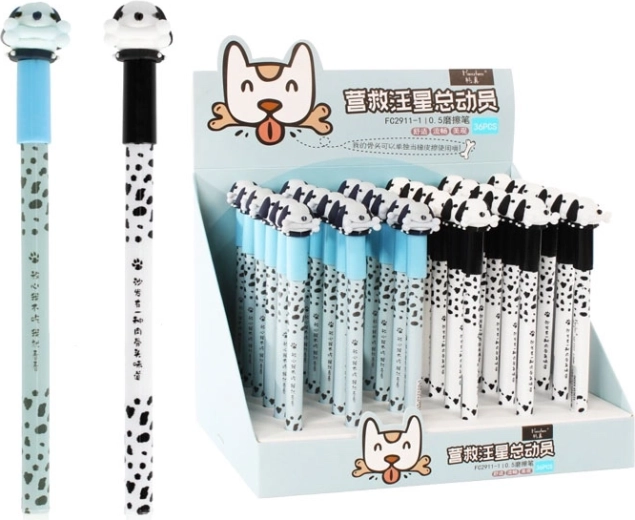 Erasable pen with bleaching ink with a dog motif - 1 piece