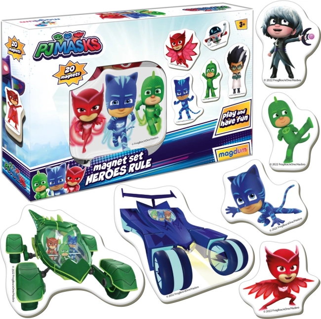 Magnētu komplekts bērniem PJ MASKS (Pidžamersi)