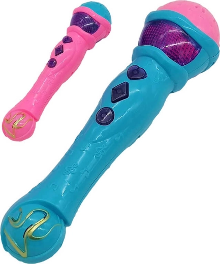 Adar bērnu mikrofons ar gaismu un skaņu 23 cm (2 krāsas) – 1 gabals