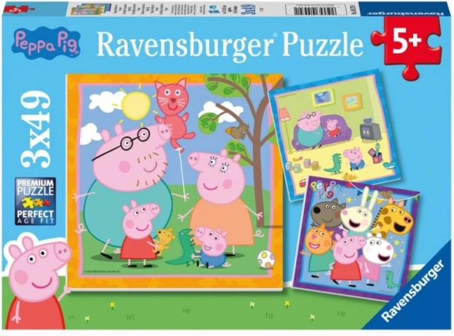 Peppas cūciņas puzle 3x49 gabaliņi