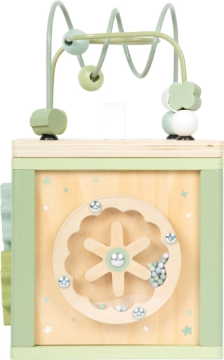 Small foot motor skills cube in pastel green