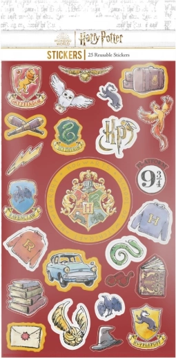 Harry Potter multiplikācijas stila uzlīmes – 25 atkārtoti lietojamu uzlīmju komplekts