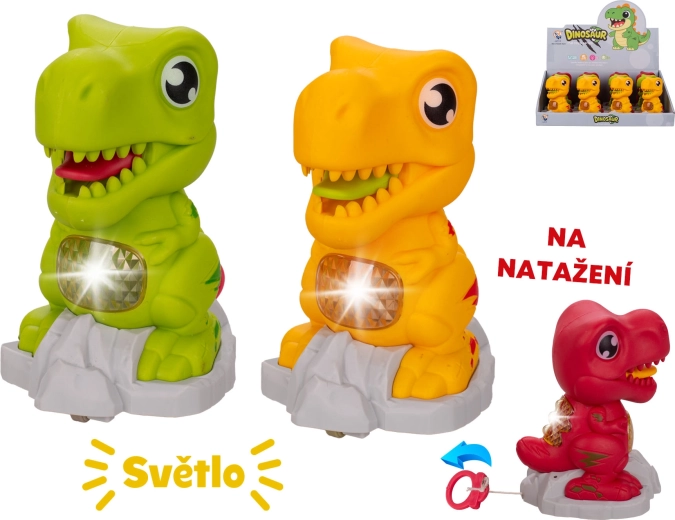 Braucams dinozaurs ar gaismu 11 cm