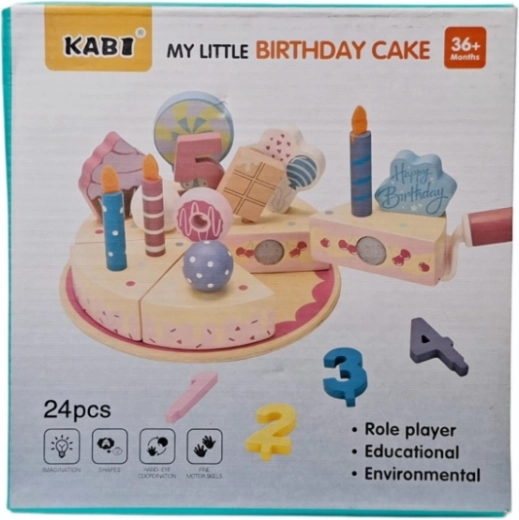 Koka dzimšanas dienas torte – 24 detaļu komplekts