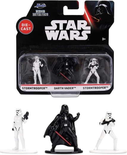 Star Wars Nano Metalfigs set of 3 metal figures Darth Vader and Stormtroopers - 3 pcs