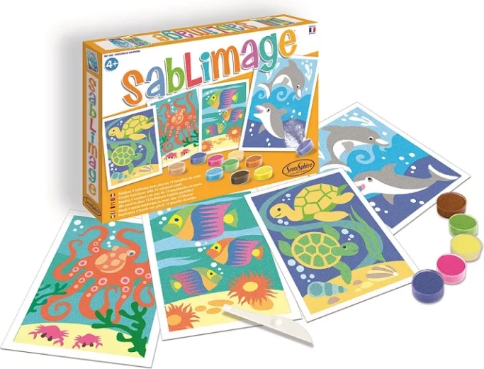 Sentosphere Sablimage mini smilšu attēli zivis un delfīni