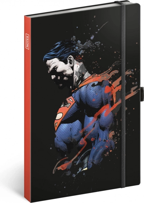 Līniju piezīmju grāmata ar supervaroņa motīvu SUPERMAN A5, 13 × 21 cm