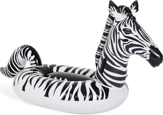 Piepūšams zebra matracis ar LED apgaismojumu