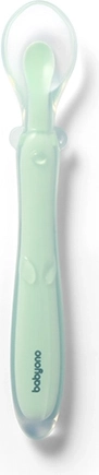 BABYONO Silicone Baby Spoon, mint, from 6 months