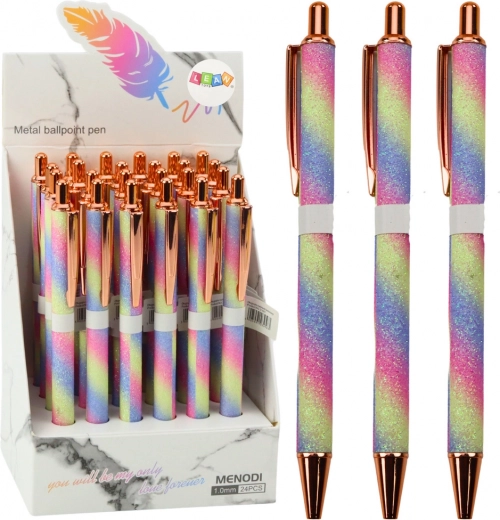 Automatic Metal Glitter Pen Blue Refill 1.0 mm