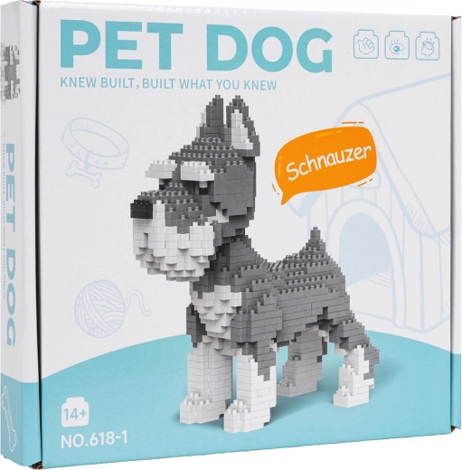 Schnauzer construction building set with 800 pieces
