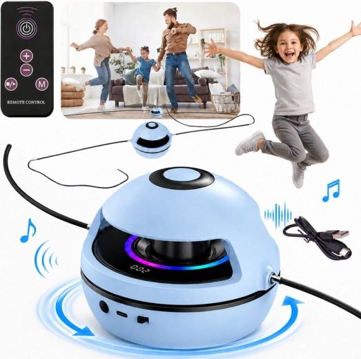 Elektrisks interaktīvs lecamais trenažieris ar mūziku, Bluetooth, tālvadības pulti un skaitītāju