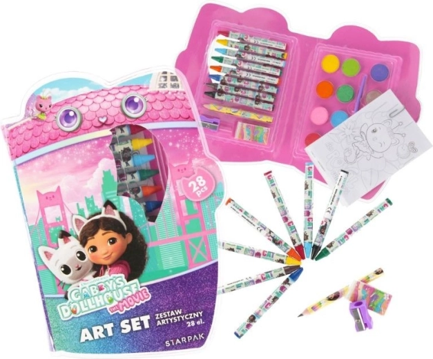 Mākslas komplekts Gabby's Dollhouse futrālī 28 gab.