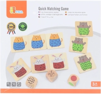 VIGA koka ātrās pārošanas spēle, 27 detaļas