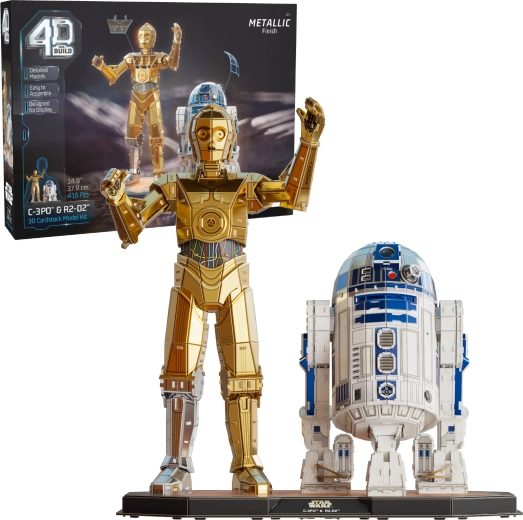 4D Build Star Wars C-3PO and R2-D2 3D puzzle model