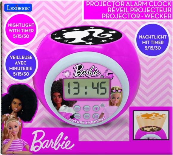 Bērnu modinātājs ar Barbie projektoru
