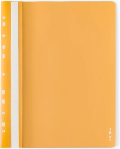 A4 slide binder with euro perforation VERDE mustard (PP glossy/matte)