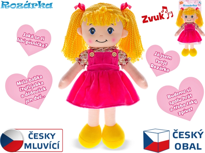 Runājošā lelle Rozārka 35 cm ar mīkstu ķermenīti