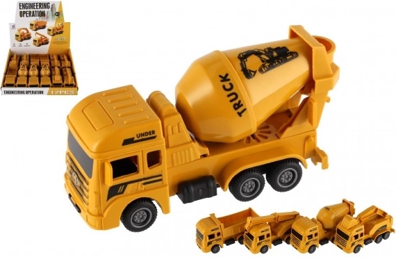 Construction plastic car 12cm with pullback function
