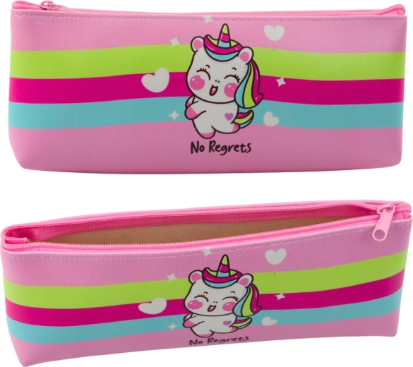 School Pencil Case Unicorn Pastel Pink