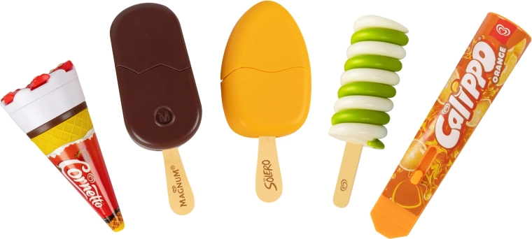 5 licensed Algida ice creams for pretend selling