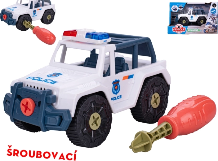 Skrūvējams apvidus policijas auto bērniem