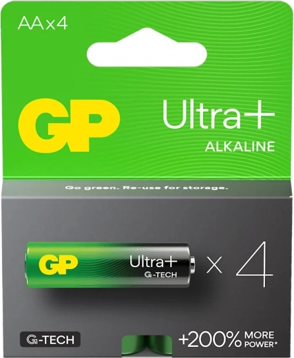 Alkaline Batteries GP Ultra+ AA 4 pcs