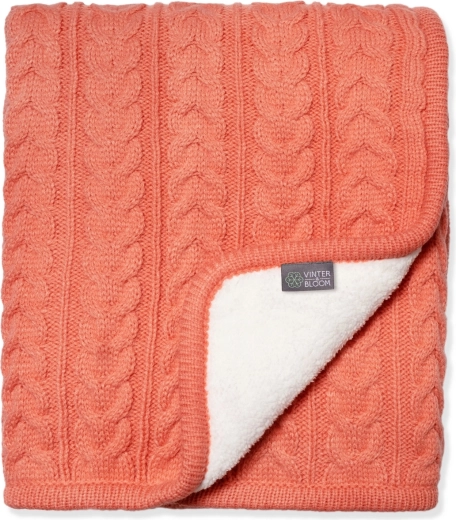 Vinter & bloom reversible Cuddly Soft Coral blanket for stroller and crib