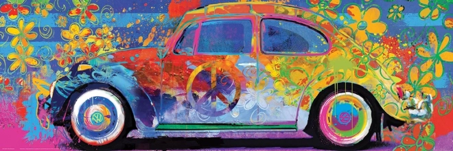 Panorāmas puzle krāsains Volkswagen Vabolīte 1000 gabali