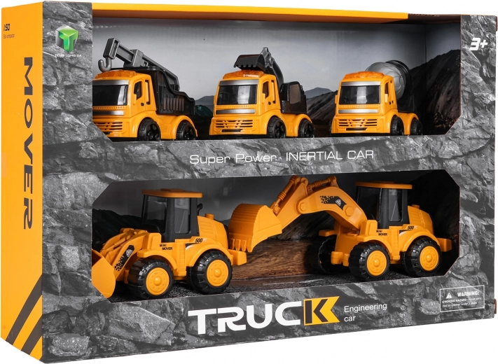Set of Five Construction Vehicles for Kids