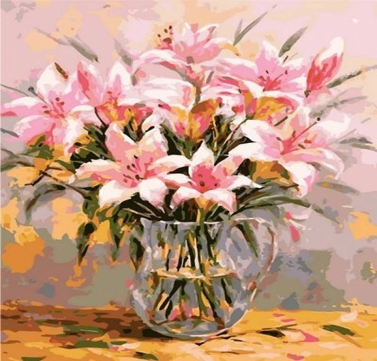 Norimpex Gleznošana pēc numuriem Lilijas vāzē 40 × 50 cm