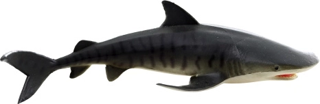Plastic Tiger Shark Figurine 16 cm