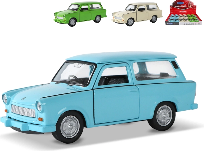 Metāla automašīnīte Trabant 601 Universal ar inerces piedziņu, 12 cm, Welly