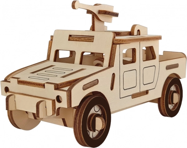 Woodcraft 3D puzle koka militārais transportlīdzeklis