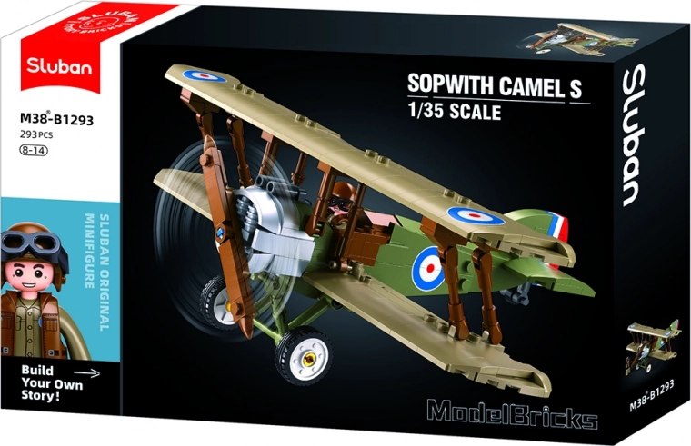 Sopwith divplākšņa būvkomplekts – Model Bricks