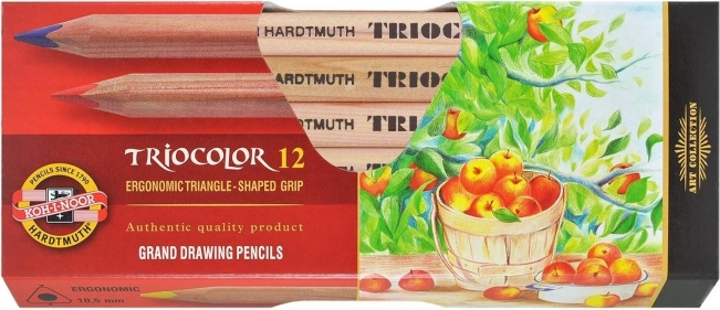 Trīsstūra krāsainie zīmuļi Triocolor 12 gab. KOH-I-NOOR