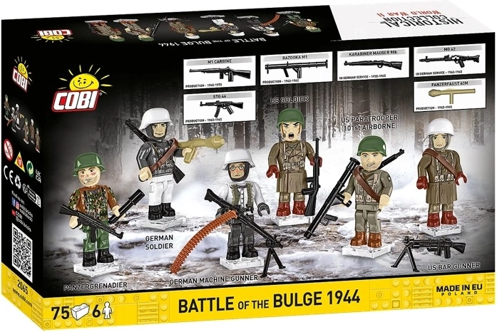 Compact building set with 75 pieces