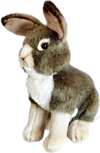 Pelēks plīša zaķis 30 cm